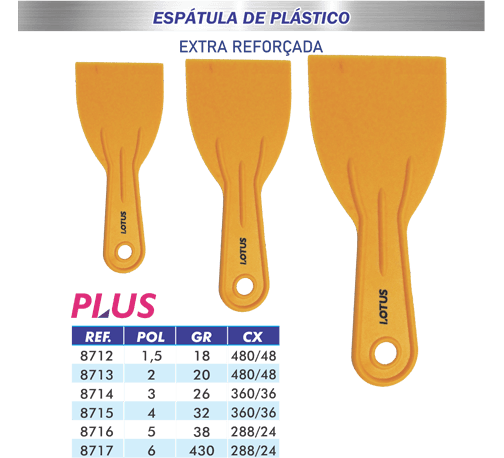 Espátula de Plástico Plus - Lotus